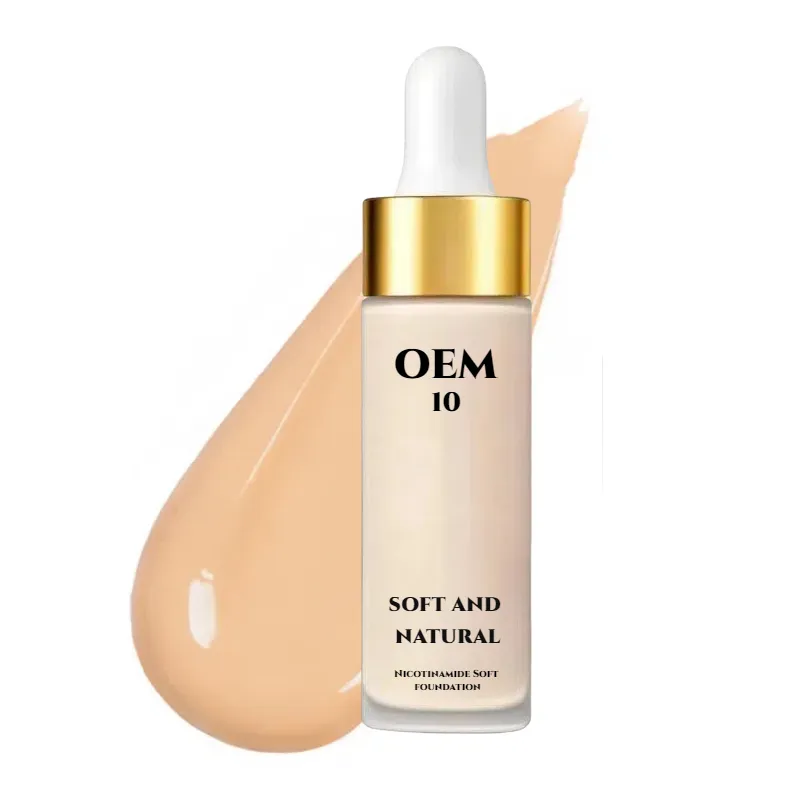 Aangepaste vloeibare funderingsmonsters beschikbaar om te testen